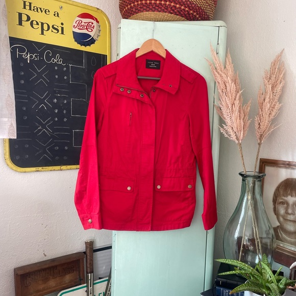 Love Tree Red Jacket, drawstring waist, size medium - Picture 1 of 5